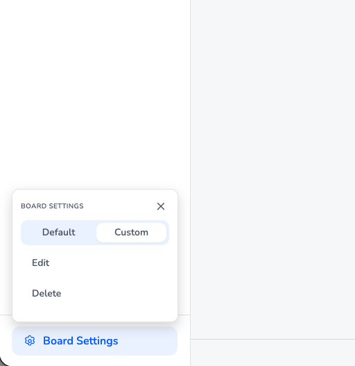 Opening Composer mode from the Board Settings menu on a portal