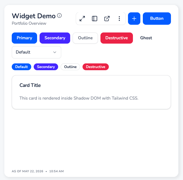 Sample micro-app created from the template
